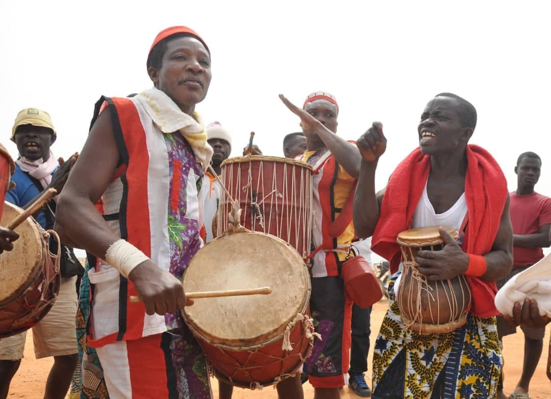 Drummers in ceremonial dress